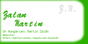 zalan martin business card